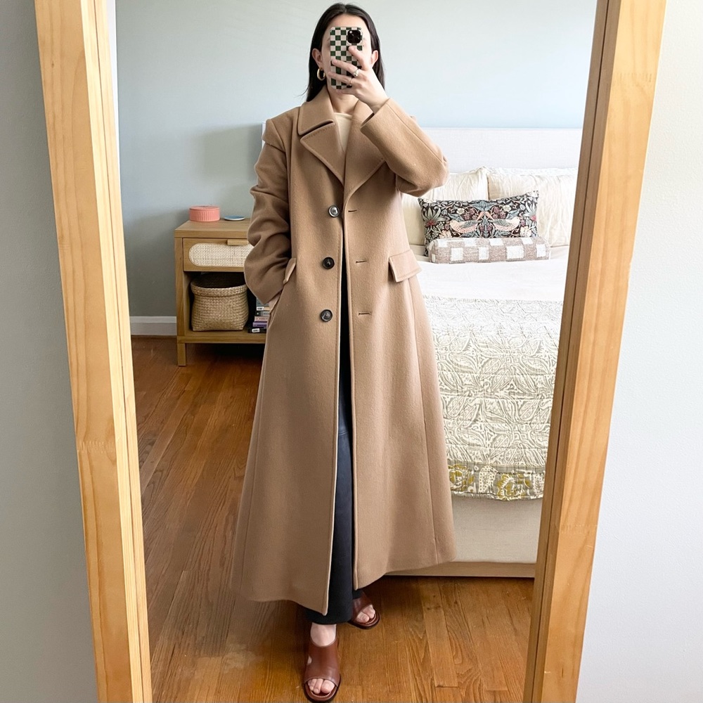 Fluerette Camel Wool Longline Coat